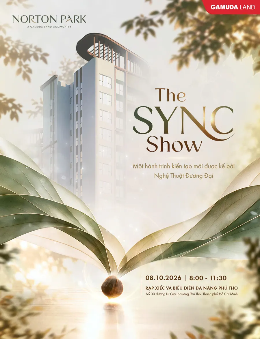 Thư mời The Sync Show, sự kiện ra mắt Norton Park ngày 08/10/2026